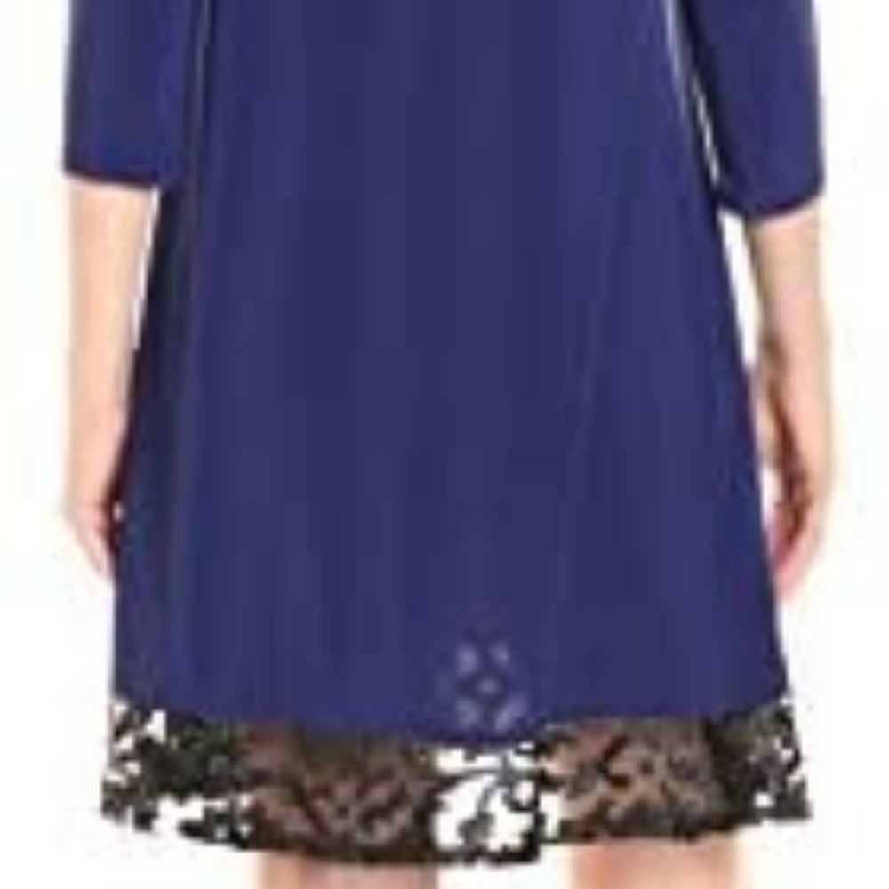 TianaB Women's 3/4 Sleeve Shift Dress with Keyhole